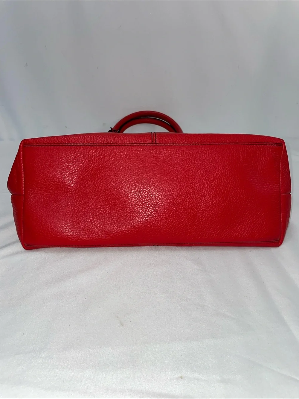 BADGLEY MISCHKA HELENE RED SOFT PEBBLED LEATHER TOTE BAG FTL-07-158